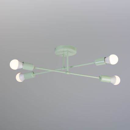 Přisazený lustr CAMBRIDGE 4xE27/15W/230V zelená