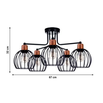 Přisazený lustr CELTA 5xE27/40W/230V