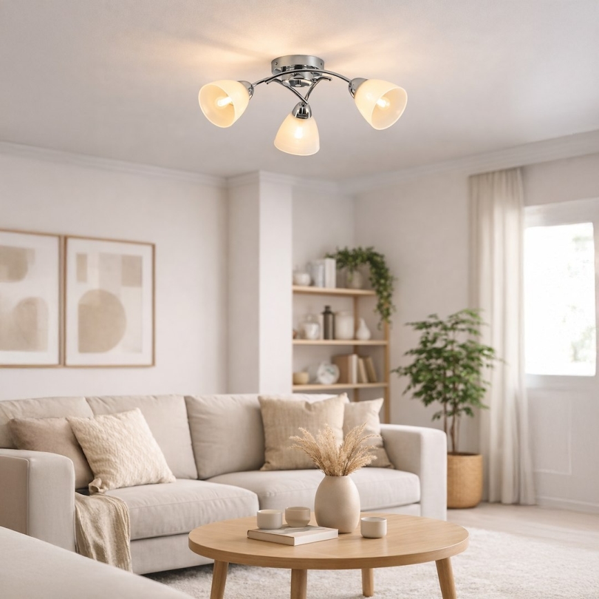Přisazený lustr CLARA 3xE27/15W/230V lesklý chrom