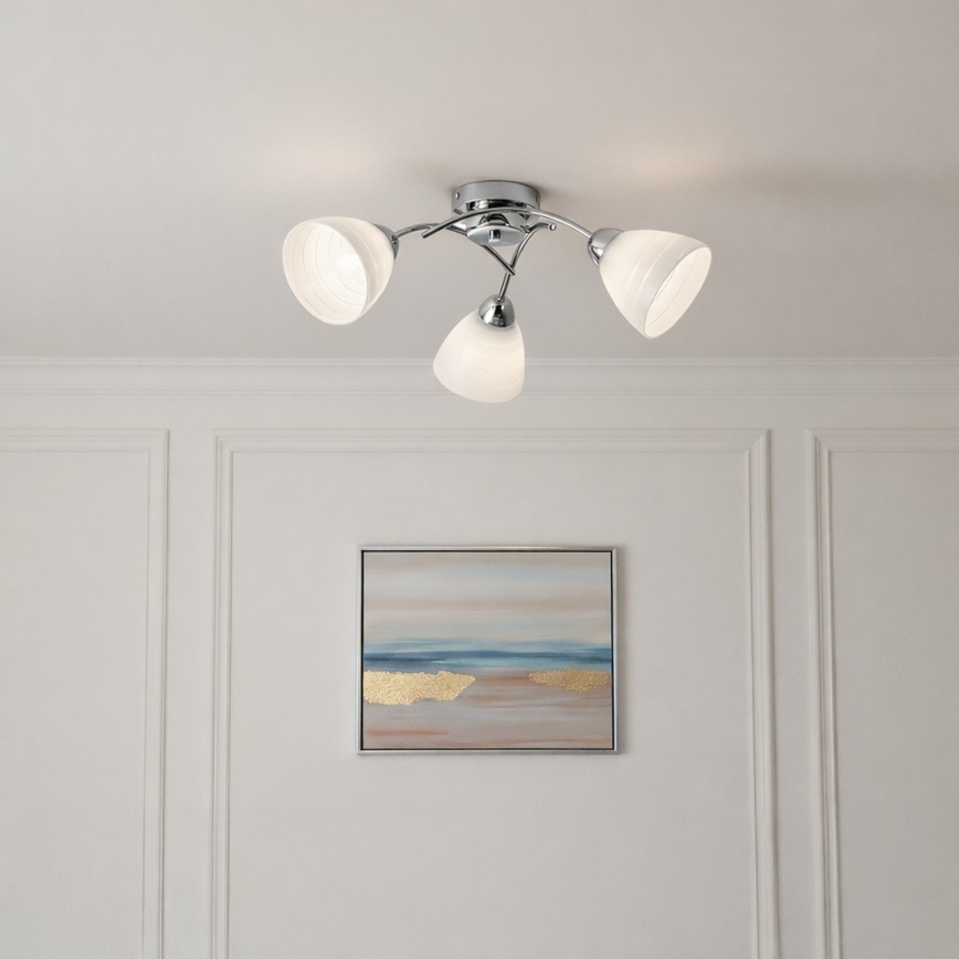 Přisazený lustr CLARA 3xE27/15W/230V lesklý chrom