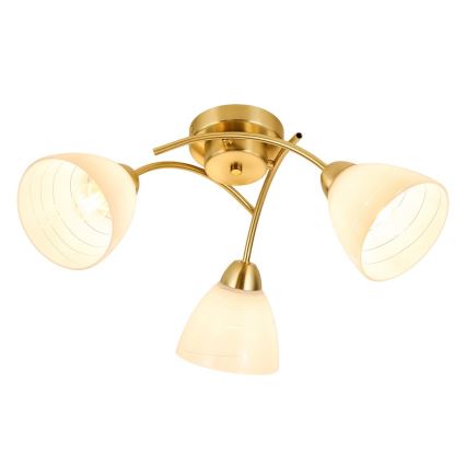 Přisazený lustr CLARA 3xE27/15W/230V zlatá