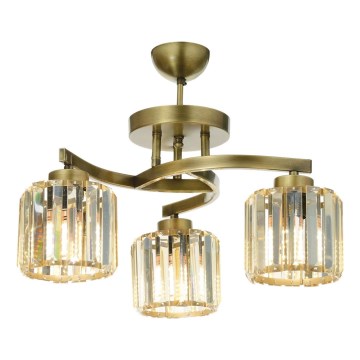 Přisazený lustr CRYSTALLINE 3xE27/40W/230V bronzová