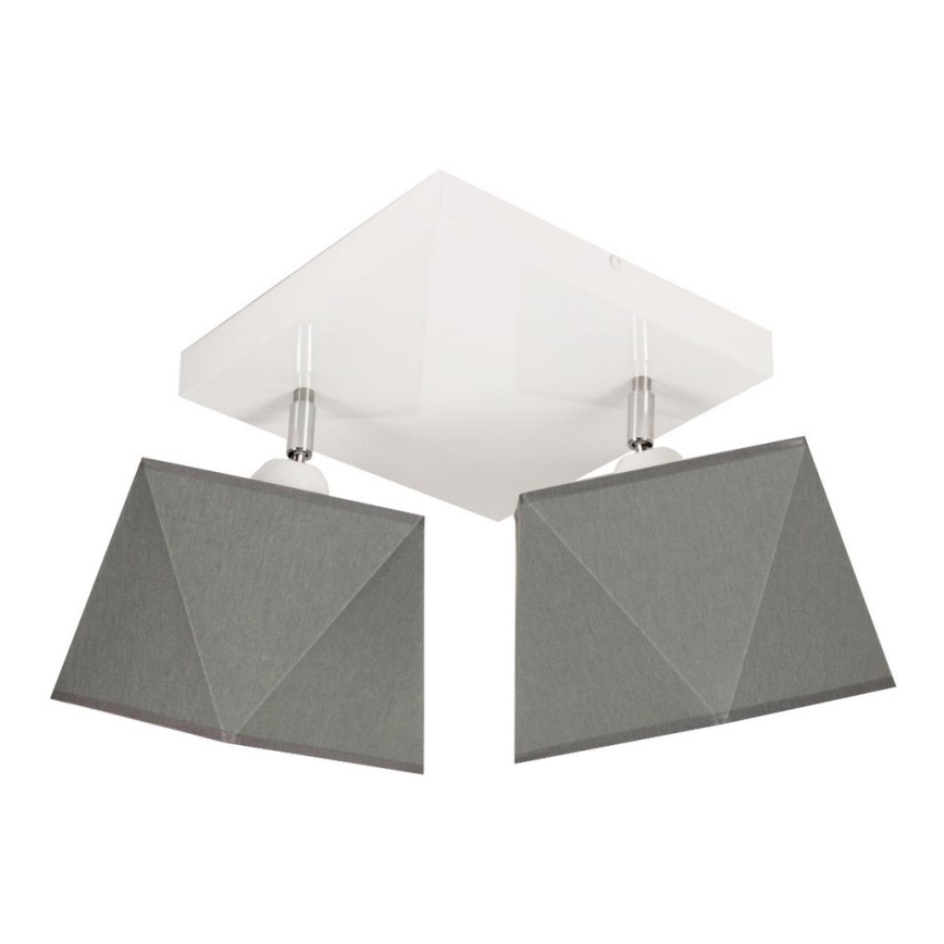 Přisazený lustr DIAMENT 2xE27/60W/230V šedá