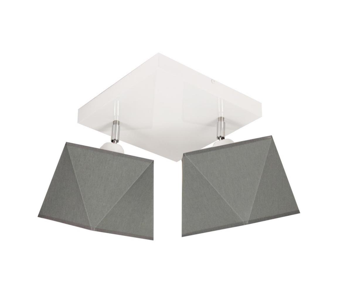 Belis Přisazený lustr DIAMENT 2xE27/60W/230V šedá BE0069