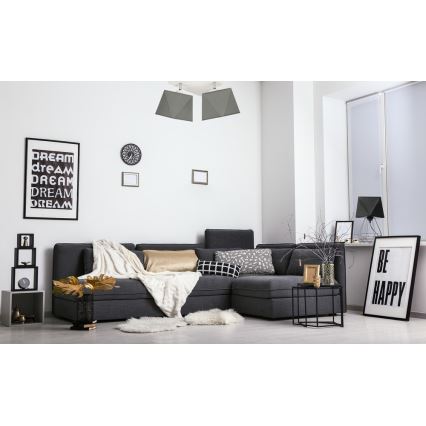 Přisazený lustr DIAMENT 2xE27/60W/230V šedá