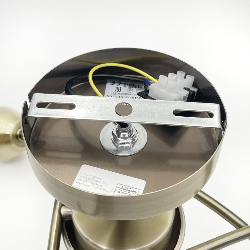 Přisazený lustr DONNA 3xE27/60W/230V patina