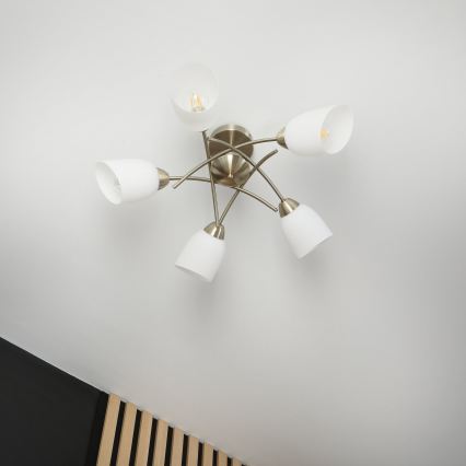 Přisazený lustr DONNA 5xE27/60W/230V patina