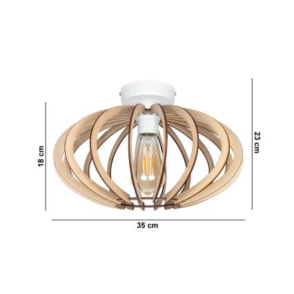 Přisazený lustr EARTH 1xE27/60W/230V bílá/béžová