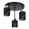 Přisazený lustr ELEN 3xE27/35W/230V černá/zlatá