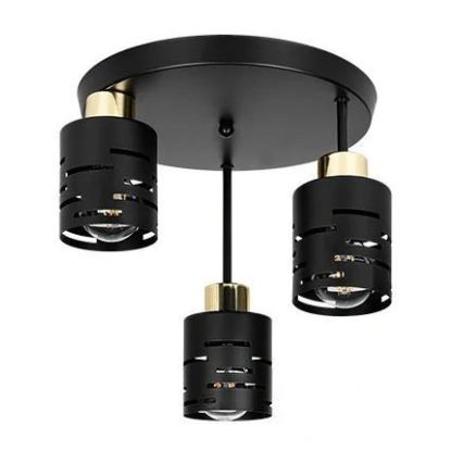 Přisazený lustr ELEN 3xE27/35W/230V černá/zlatá