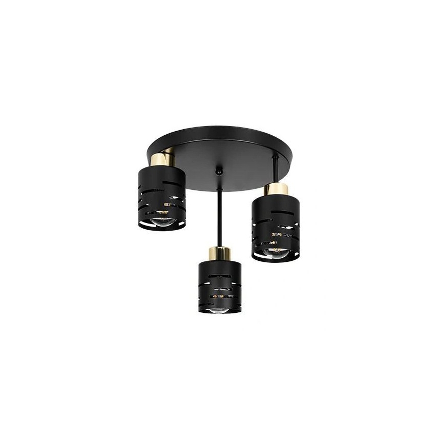 Přisazený lustr ELEN 3xE27/35W/230V černá/zlatá