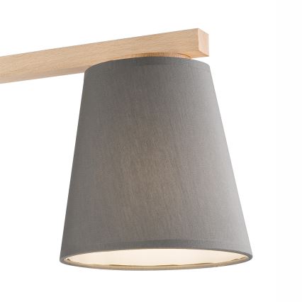 Přisazený lustr ELLIE 3xE27/60W/230V šedá/buk