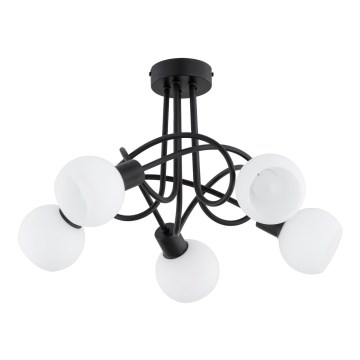 Přisazený lustr ERYKA 5xE14/10W/230V černá