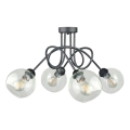 Přisazený lustr EVIE 4xE27/60W/230V antracit/čirá
