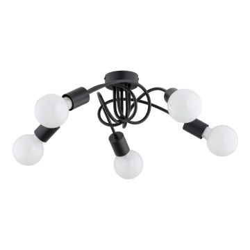 Přisazený lustr FARTA 5xE27/60W/230V černá