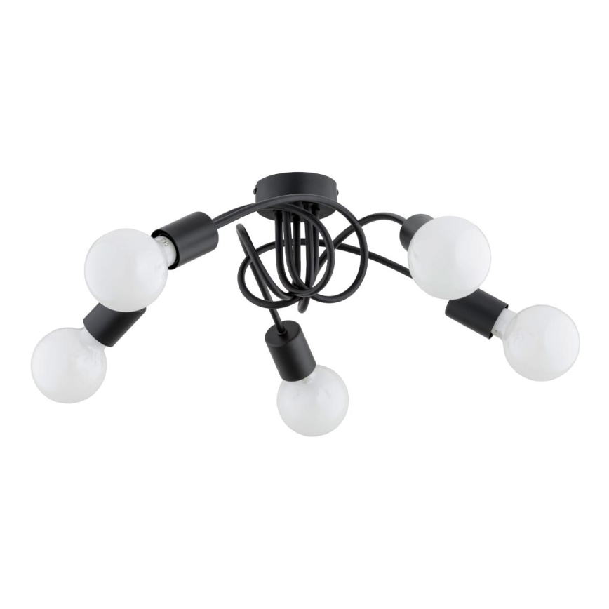 Přisazený lustr FARTA 5xE27/60W/230V černá