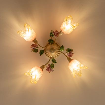 Přisazený lustr FIORINTINO 4xE14/40W/230V