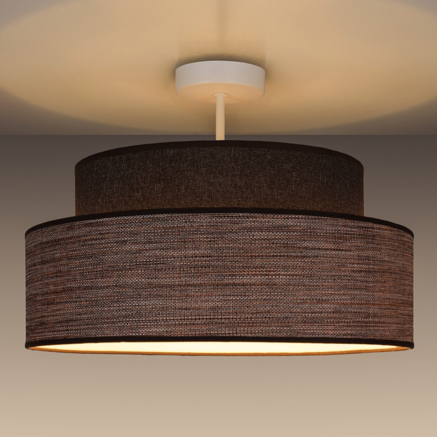 Přisazený lustr GRACE 1xE27/60W/230V hnědá/béžová