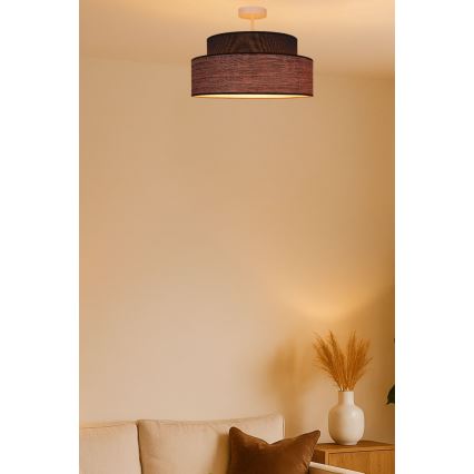 Přisazený lustr GRACE 1xE27/60W/230V hnědá/béžová