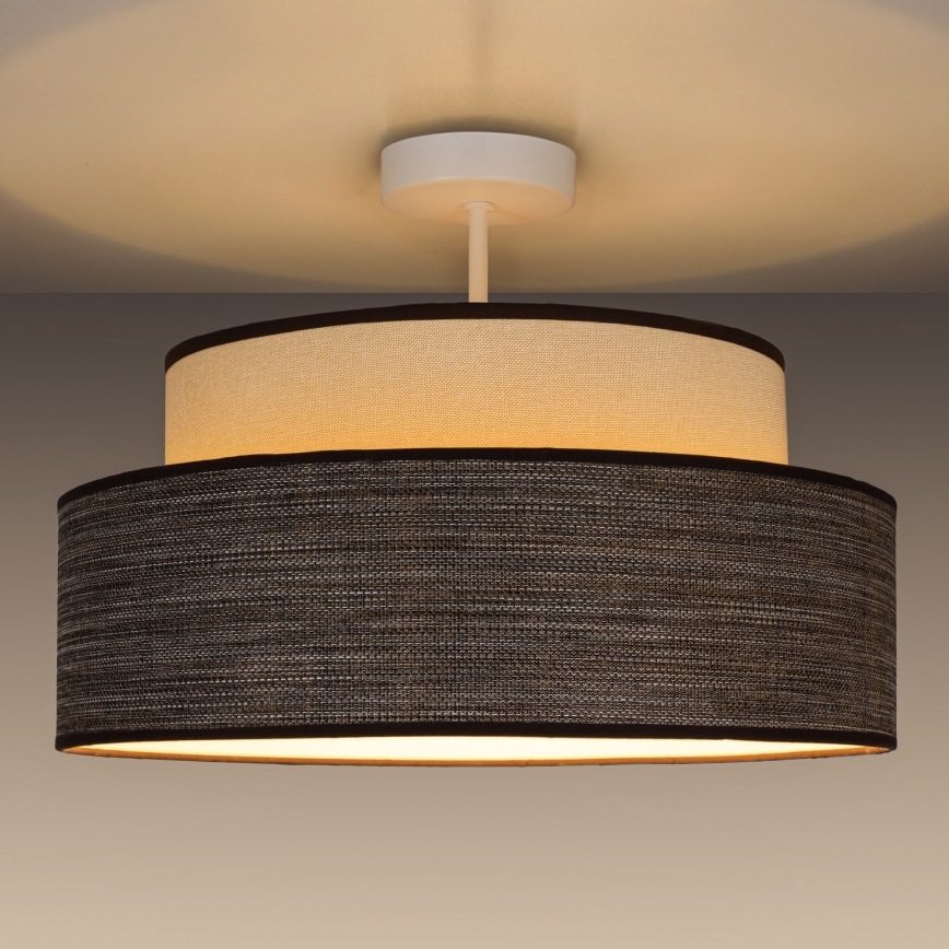 Přisazený lustr GRACE 1xE27/60W/230V krémová/hnědá