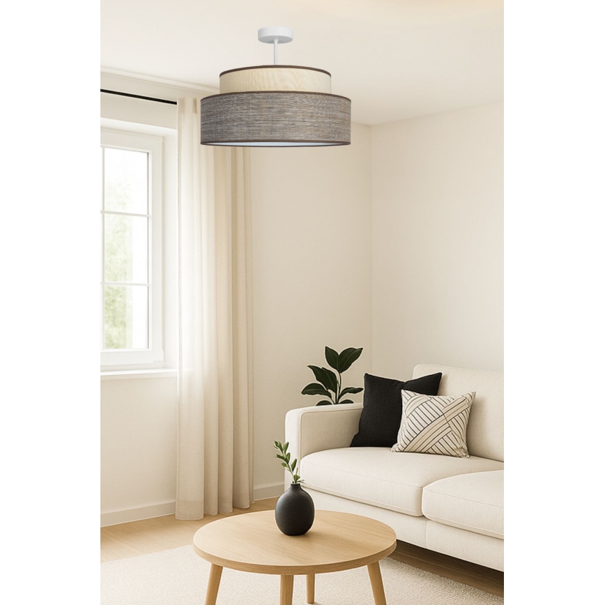 Přisazený lustr GRACE 1xE27/60W/230V krémová/hnědá