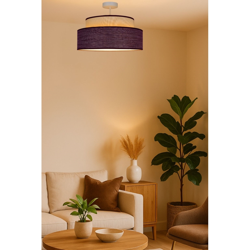 Přisazený lustr GRACE 1xE27/60W/230V krémová/hnědá