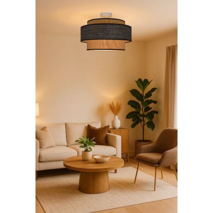 Přisazený lustr GRACE 1xE27/60W/230V krémová/hnědá