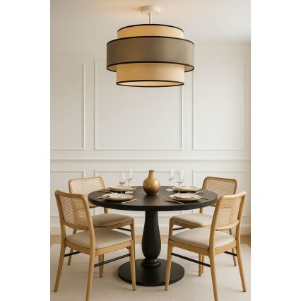 Přisazený lustr GRACE 1xE27/60W/230V krémová/šedá