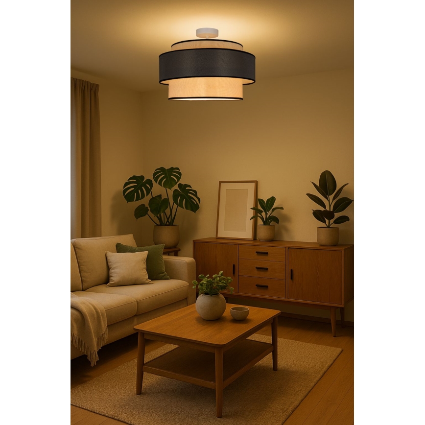 Přisazený lustr GRACE 1xE27/60W/230V krémová/šedá