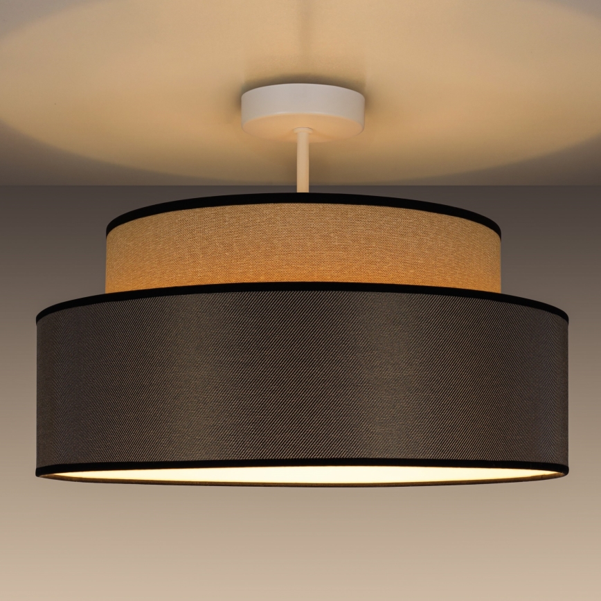 Přisazený lustr GRACE 1xE27/60W/230V pr. 40 cm béžová/hnědá