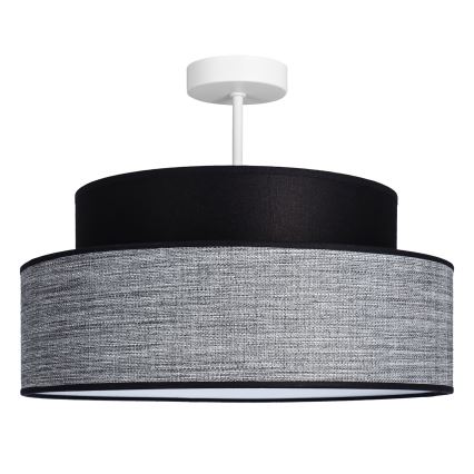 Přisazený lustr GRACE 1xE27/60W/230V pr. 40 cm černá/šedá