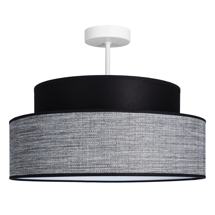 Přisazený lustr GRACE 1xE27/60W/230V pr. 40 cm černá/šedá