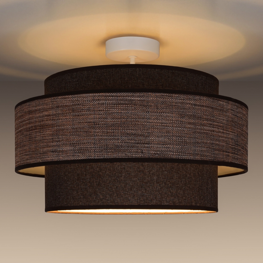 Přisazený lustr GRACE 1xE27/60W/230V pr. 40 cm hnědá/béžová