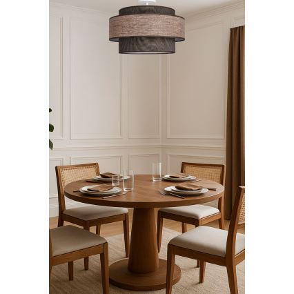 Přisazený lustr GRACE 1xE27/60W/230V pr. 40 cm hnědá/béžová