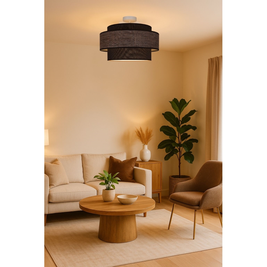 Přisazený lustr GRACE 1xE27/60W/230V pr. 40 cm hnědá/béžová
