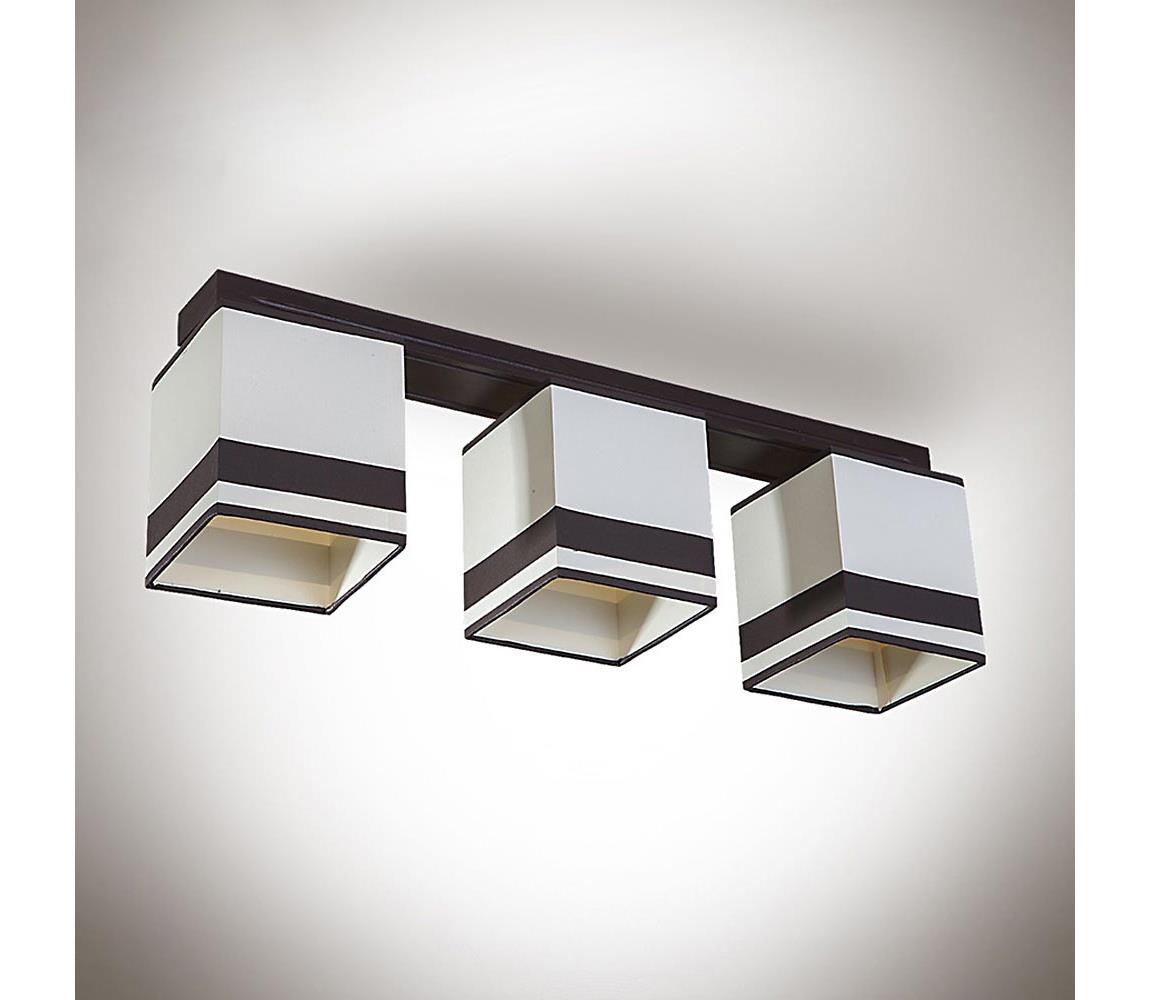 Light4home Přisazený lustr GRANADA 3xE27/40W/230V hnědá LH0068