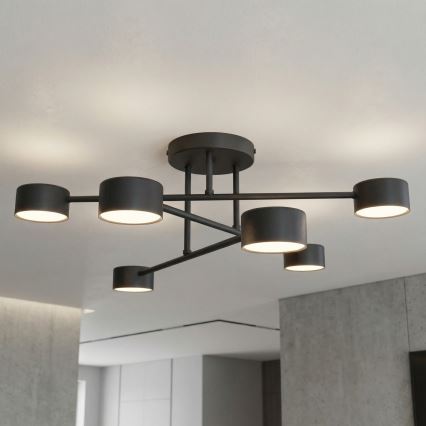 Přisazený lustr HALO 6xGX53/10W/230V černá