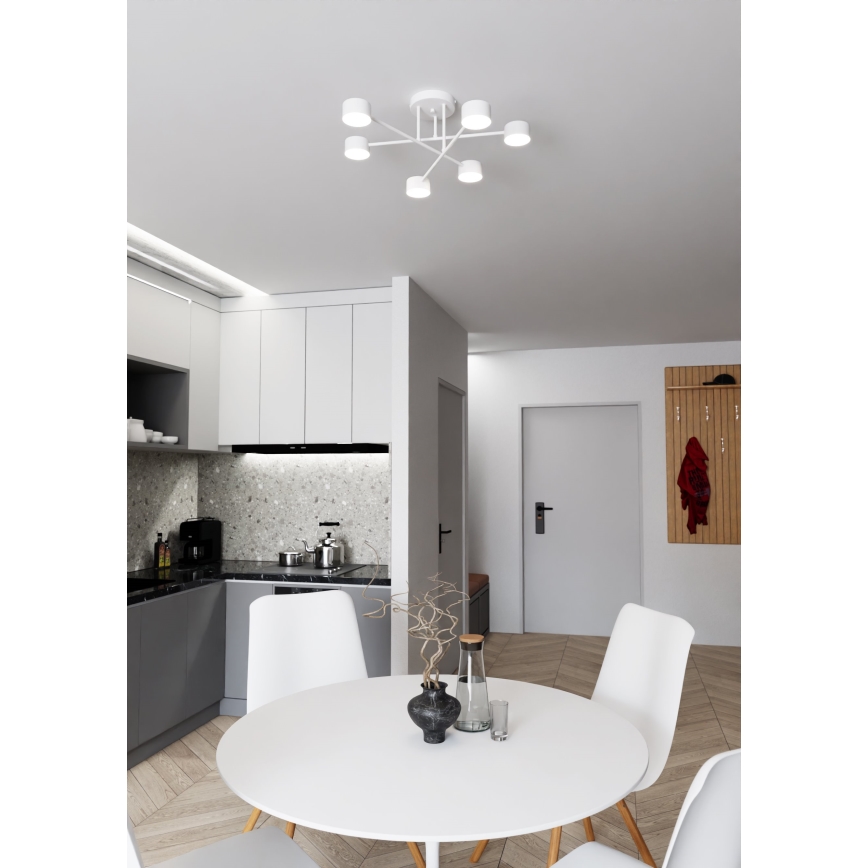 Přisazený lustr HALO 6xGX53/8W/230V bílá