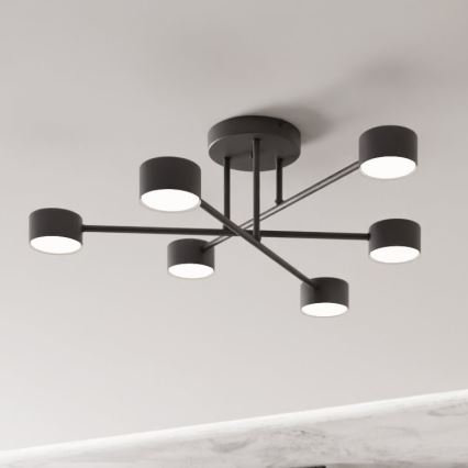 Přisazený lustr HALO 6xGX53/8W/230V černá