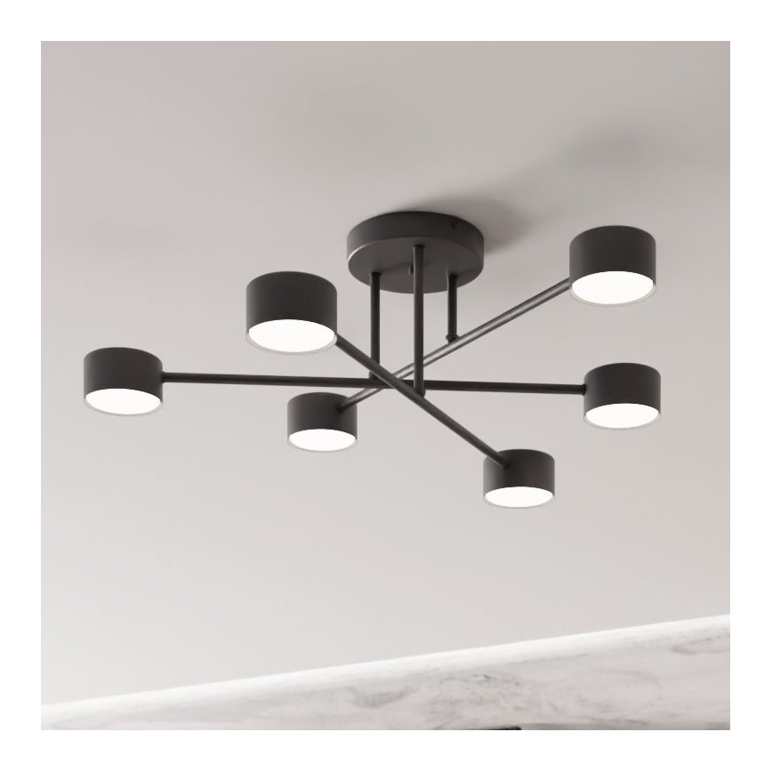 Přisazený lustr HALO 6xGX53/8W/230V černá
