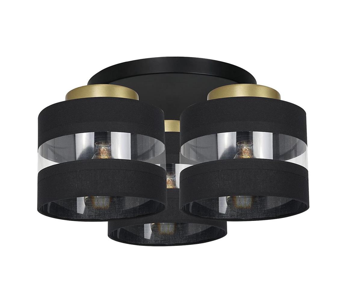 Luminex Přisazený lustr HAVARD 3xE27/60W/230V černá/mosaz LU1845