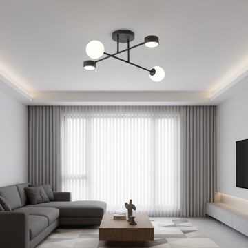 Přisazený lustr HOLON 2xG9/8W/230V + 2xGX53/12W černá