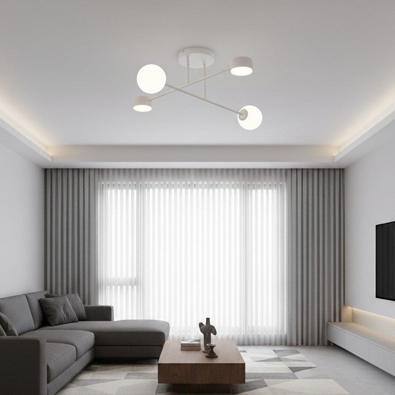 Přisazený lustr HOLON 2xG9/8W/230V + 2xGX53/12W šedá