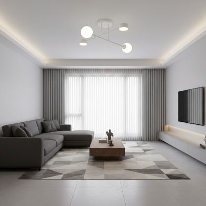 Přisazený lustr HOLON 2xG9/8W/230V + 2xGX53/12W šedá