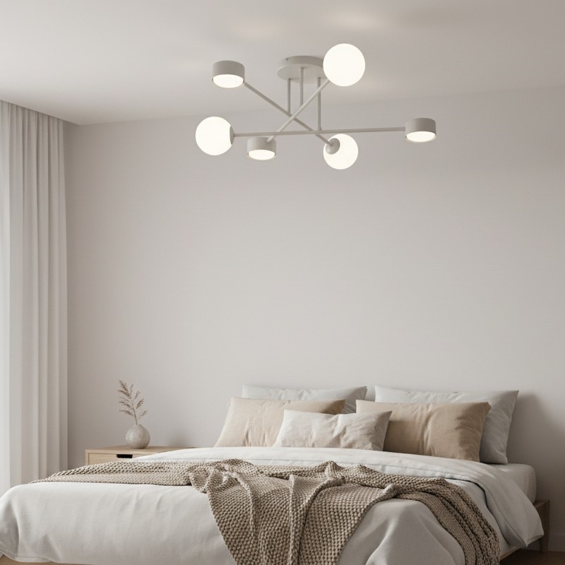 Přisazený lustr HOLON 3xG9/8W/230V + 3xGX53/12W šedá