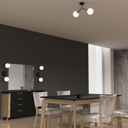 Přisazený lustr JOY 2xE14/40W/230V černá/lesklý chrom