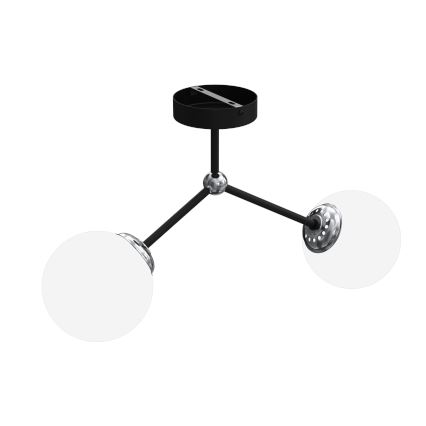 Přisazený lustr JOY 2xE14/40W/230V černá/lesklý chrom