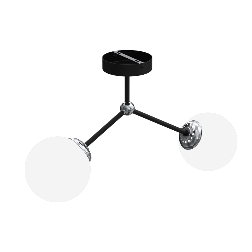 Přisazený lustr JOY 2xE14/40W/230V černá/lesklý chrom