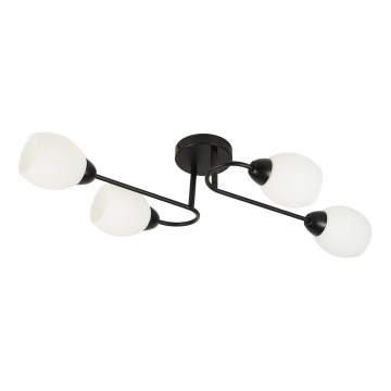 Přisazený lustr KING 4xE27/15W/230V černá