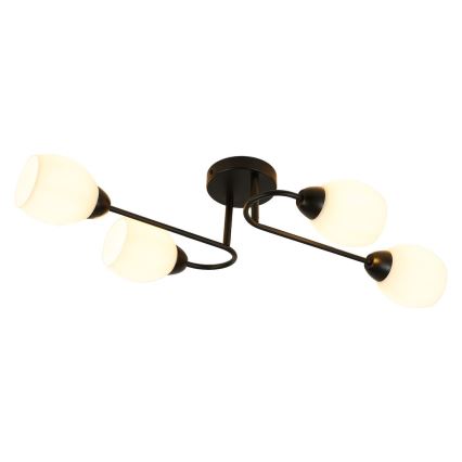 Přisazený lustr KING 4xE27/15W/230V černá